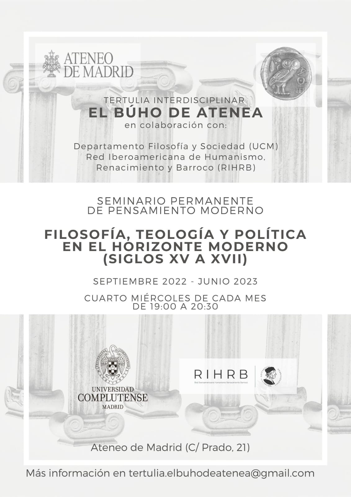 Seminario permanente de pensamiento moderno 'Filosofía, teología y política en el horizonte moderno (siglos XV-XVII)'